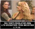 Lita encounters Trish backstage at New Year's Revolution