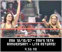 Lita and Trish Stratus return at RAW's 15th anniversary!