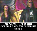 Lita faces Maria, Edge conchairtos Foley