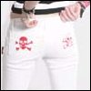 Pants With Skulls and Crossbones on Back Pockets