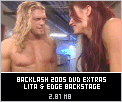 Edge and Lita backstage at Backlash