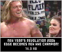 New Year's Revolution-Edge becomes new WWE Champion!