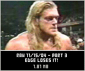 Edge loses it!
