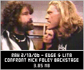 Edge and Lita meet Mick Foley backstage
