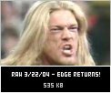Edge returns on RAW!