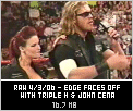 Edge faces off against Triple H and John Cena