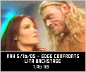 Edge confronts Lita backstage