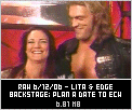 Lita interviews her man Edge backstage