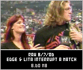 Edge and Lita interrupt Trish's match with Mickie