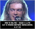 Edge and Lita cut a promo before Homecoming