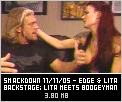 Edge and Lita backstage at SmackDown