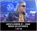 Edge makes his entrance at WrestleMania 21